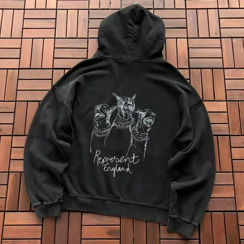 ￥~165 REPRESENT HOODIE 77072045 (im 185CM 80KG iwear size M in the photo)