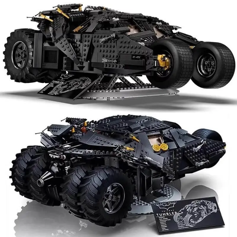 LEGO-compatible Dark Knight Batmobile building block model toy