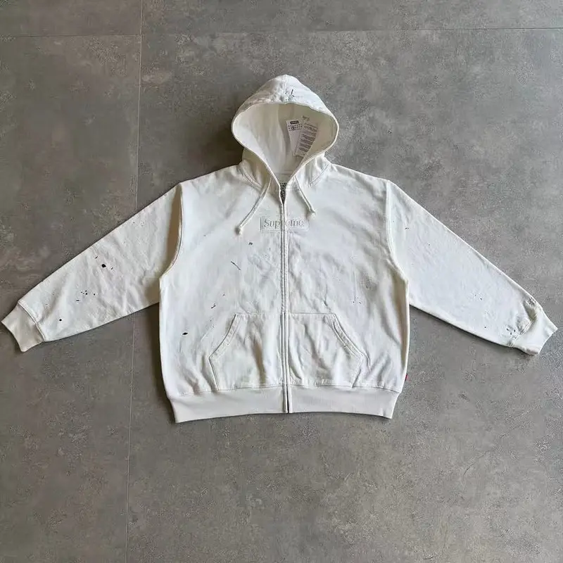 Supreme MM6 ZIP UP HOODIE BEST White !