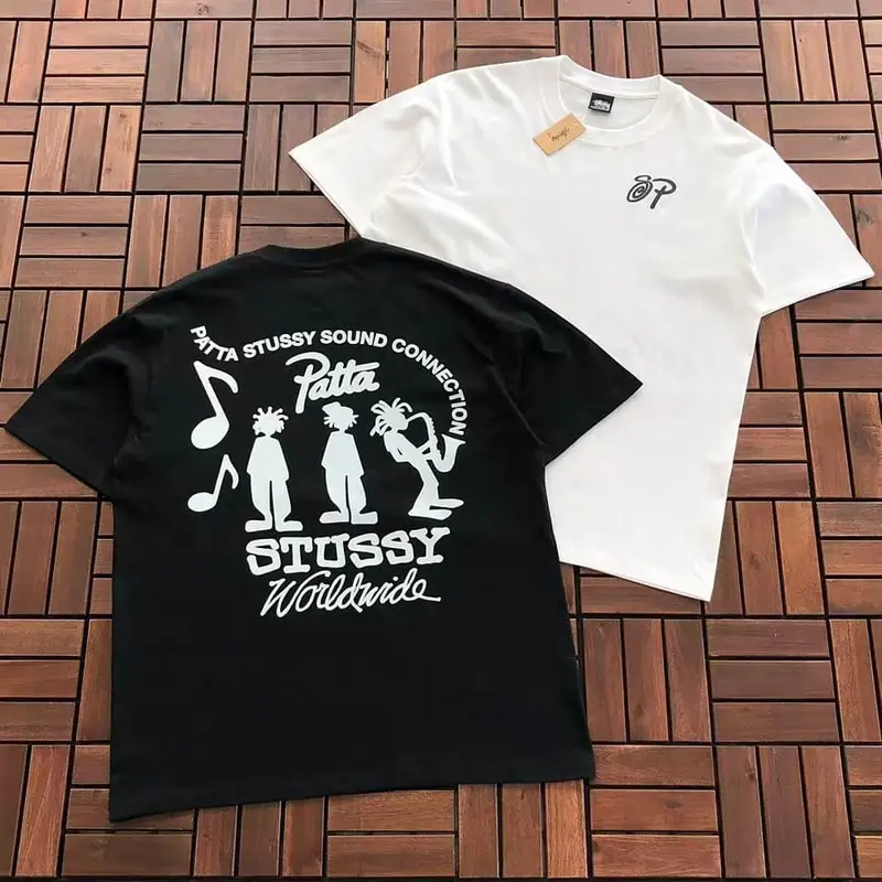 ￥~79 ST🔥S🔥Y & PATTA T-SHIRT 77072805 (im 185CM 80KG iwear size M in the photo)