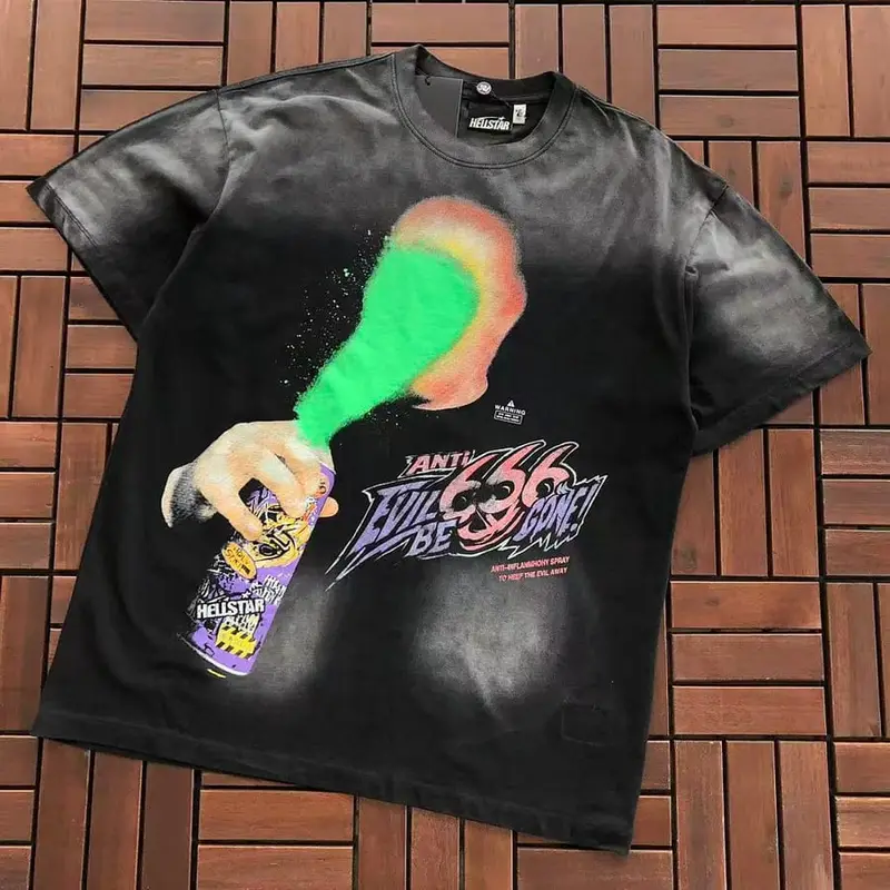 ￥~89 HELLSTAR T-SHIRT 77072268 (im 185CM 80KG iwear size M in the photo)