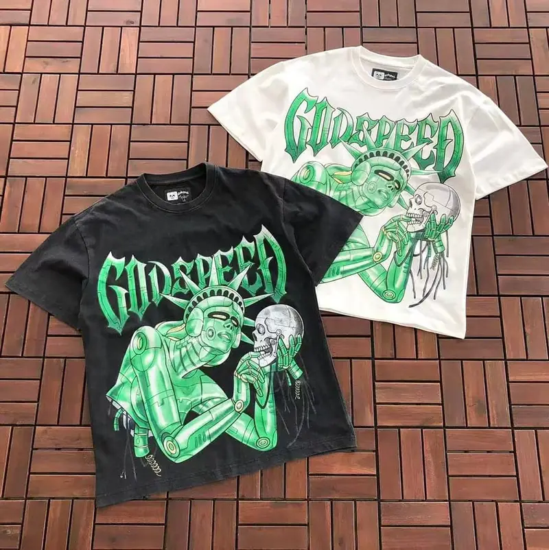 BLACK ￥~89 WHITE ￥~85 GODSPEED T-SHIRT 77072215 (im 185CM 80KG iwear size M in the photo)