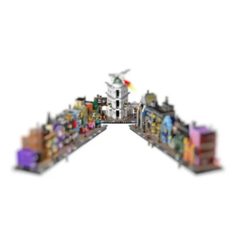 LEGO-compatible Harry Potter Series 76444 Mini Diagon Alley Building Set ?C Collectible Display Model