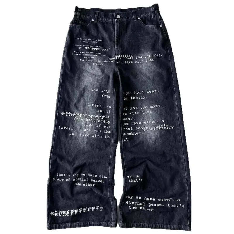 Printed letter jeans (2 styles)