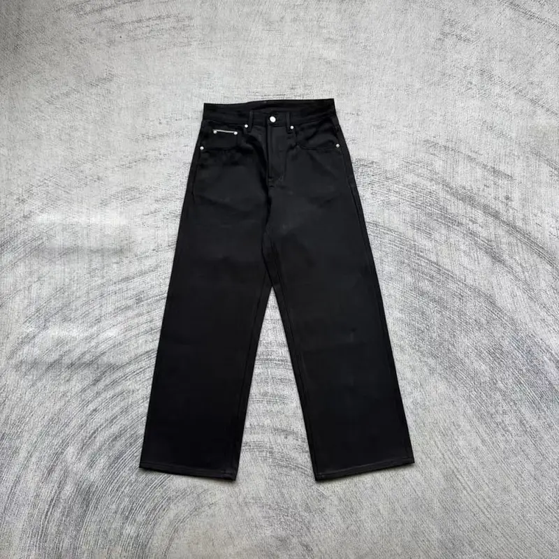 B*RLINC UNIFORM CUT MATTE BLACK JAPANESE SELVEDGE JEANS