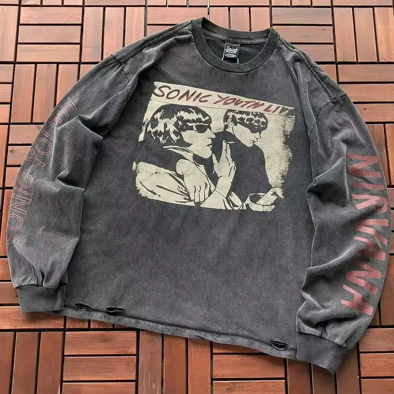 ￥~135 SAINT MICHAEL LONG-SLEEVE 55071523 (im 185CM 80KG iwear size S in the photo)