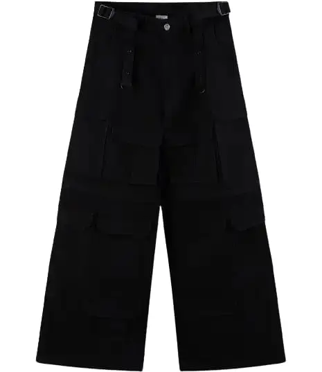 Vetements Black Oversized Transformer Cargo Pants