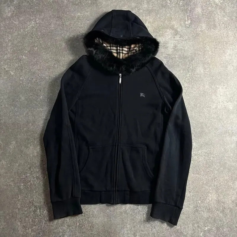Japan Burberry Vintage Zip-Up - Black