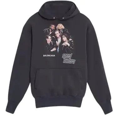 Balenciaga Speedhunters Black Double Layer Hoodie