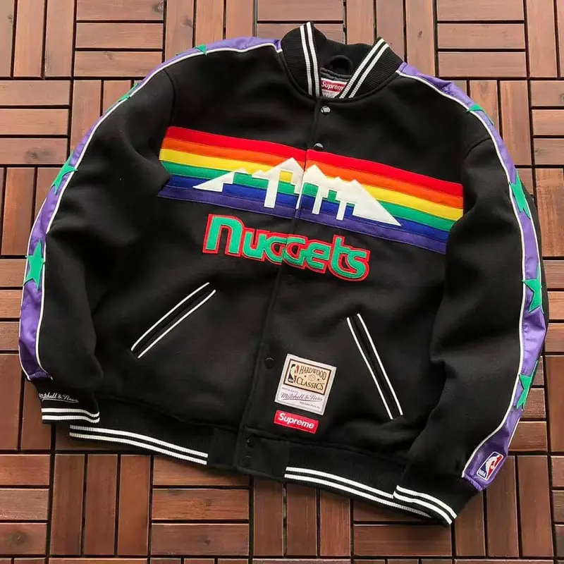 ￥399 S🔥P🔥E🔥E & MITCHELL & NESS COTTON JACKET 88072105 (im 185CM 80KG iwear size M in the photo)