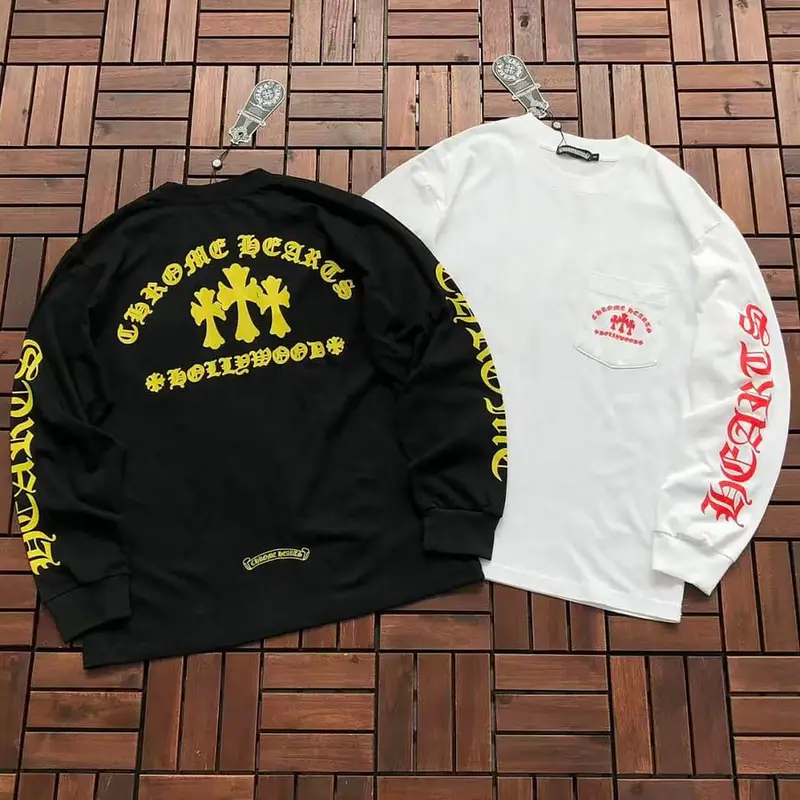 ￥~109 CH🔥OM🔥 HE🔥RTS LONG-SLEEVE 77081120 (im 185CM 70KG iwear size S in the photo)