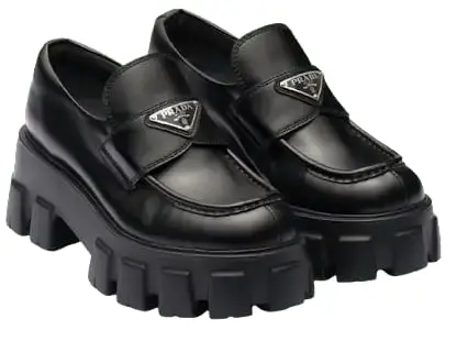 Prada Monolith Leather Loafers