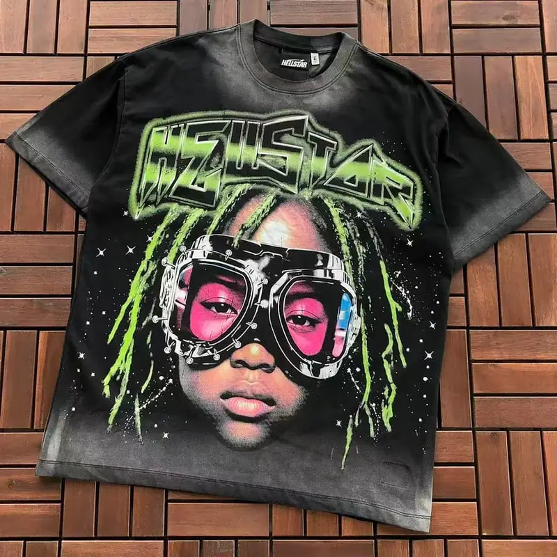 ￥~89 HELLSTAR T-SHIRT 77072231 (im 185CM 80KG iwear size M in the photo)