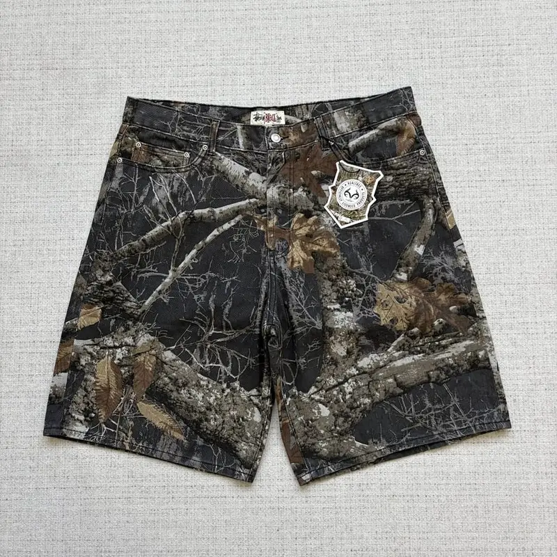 Stussy Denim Shorts Unisex Camouflage