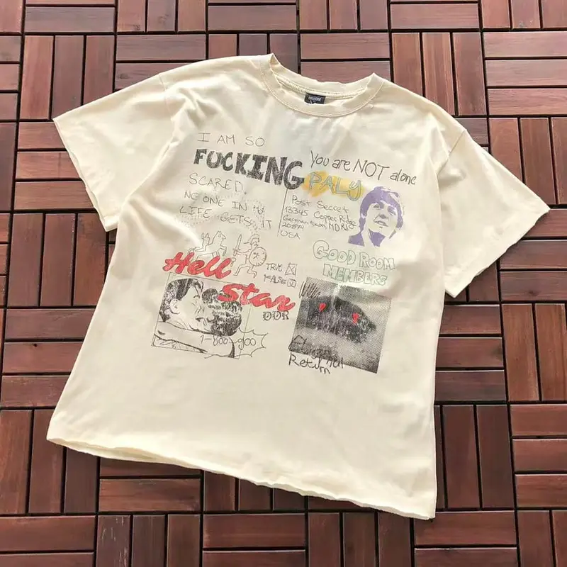￥~99 HELLSTAR T-SHIRT 77070604 (im 185CM 70KG iwear size M in the photo)