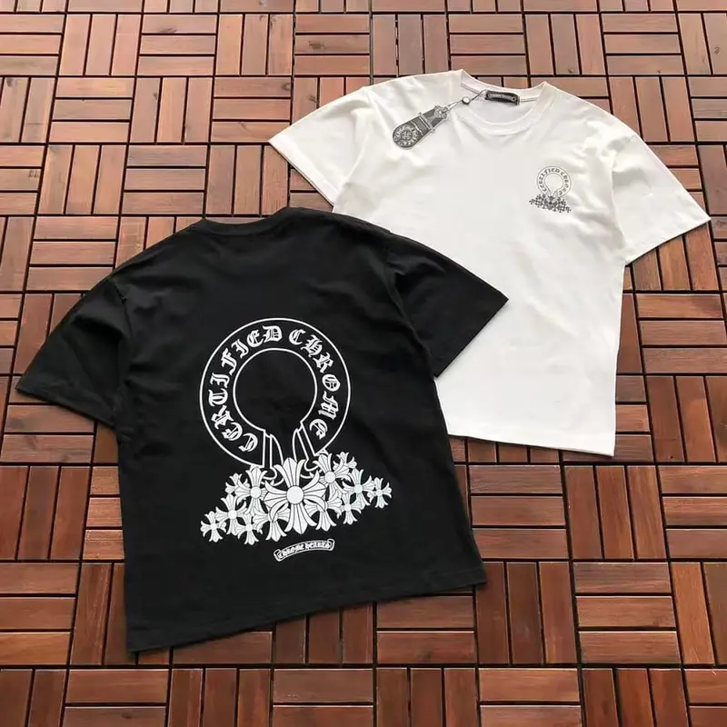 ￥~85 CH🔥OM🔥 HE🔥RTS T-SHIRT 77070103 (im 185CM 80KG iwear size M in the photo)