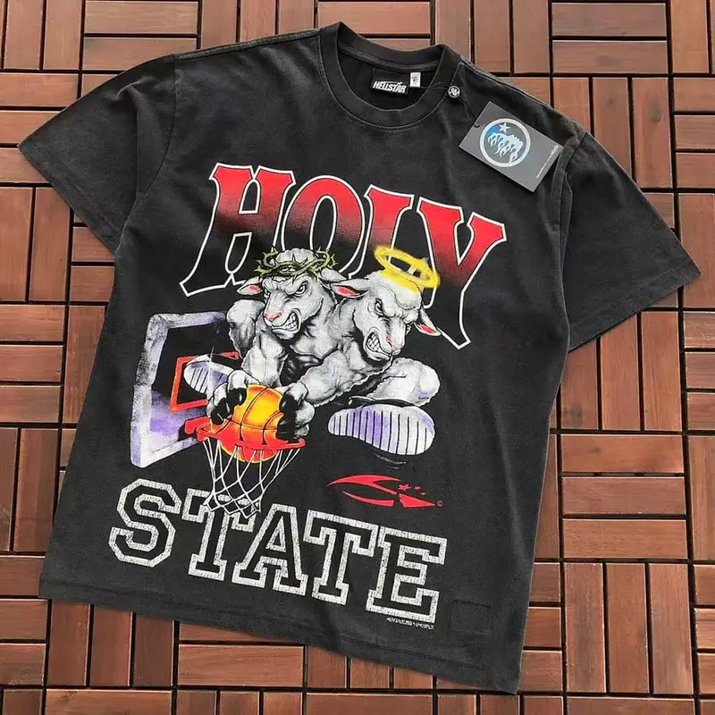 ￥~89 HELLSTAR T-SHIRT 77072255 (im 185CM 80KG iwear size M in the photo)