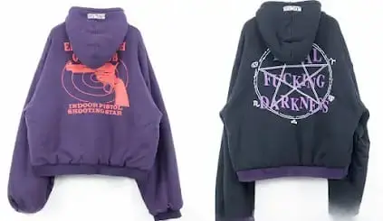 Vetements TFD/EIGC Reversible Oversized Purple Hoodie
