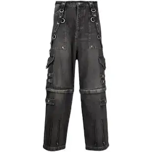 Balenciaga Raver Baggy Pants Washed Black