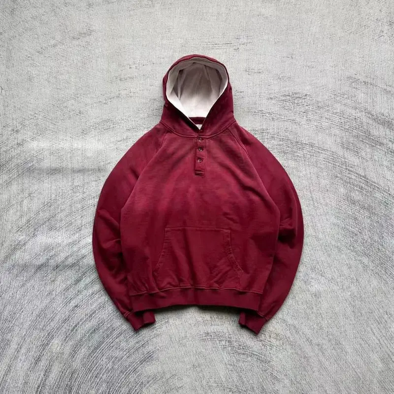 E*periment 5 henley hoodie red