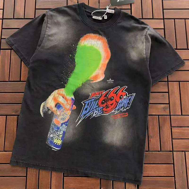 ￥~135 HELLSTAR T-SHIRT 55071713 (im 185CM 80KG iwear size L in the photo)