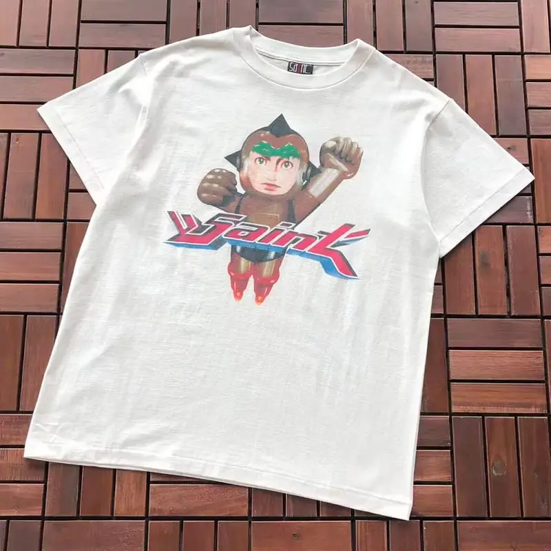 🔥1:1🔥￥~125 SAINT MICHAEL T-SHIRT 77070726 (im 185CM 80KG iwear size M in the photo)