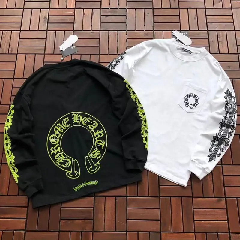 ￥~185 CH🔥OM🔥 HE🔥RTS LONG-SLEEVE 66080255 (im 185CM 70KG iwear size M in the photo)