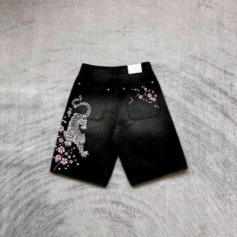 Vrrock Tiger Embroidery Jorts
