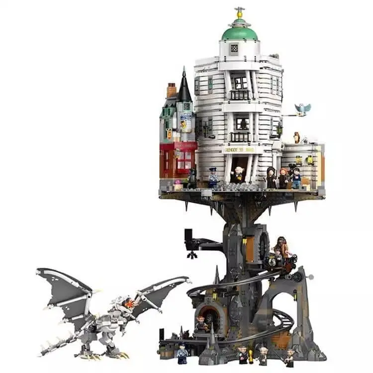 LEGO Harry Potter-compatible Gringotts Wizarding Bank building block model toy