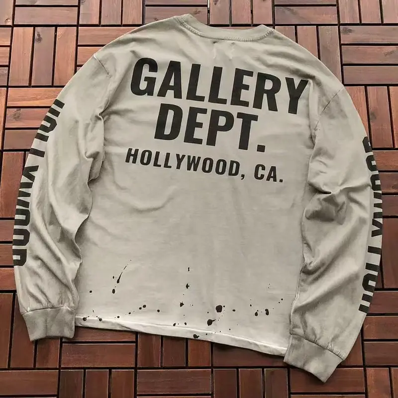 ￥~135 GALLERY DEPT LONG-SLEEVE 55071668 (im 185CM 80KG iwear size S in the photo)