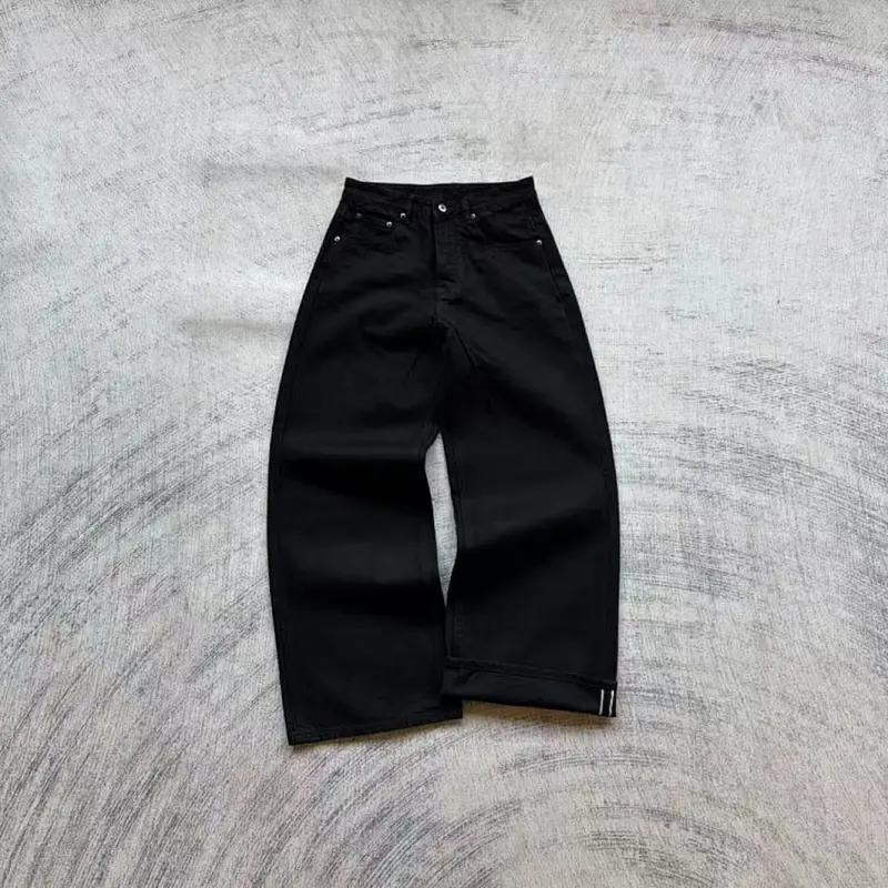Fyredwrld Jet black selvedge denim jeans