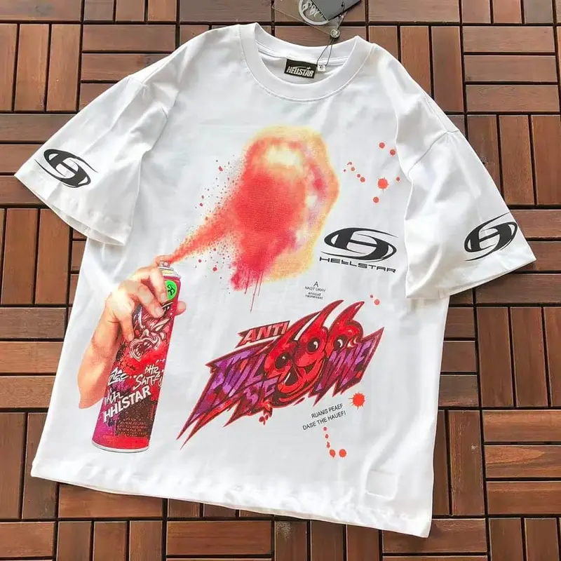 ￥~79 HELLSTAR T-SHIRT 77072266 (im 185CM 80KG iwear size M in the photo)