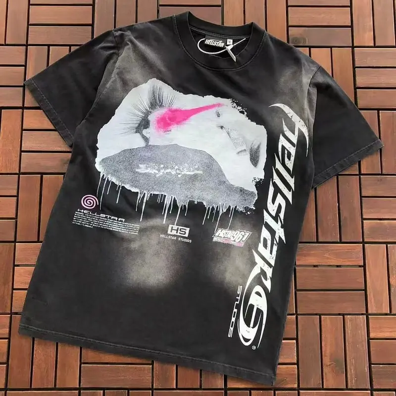 ￥~135 HELLSTAR T-SHIRT 55071703 (im 185CM 80KG iwear size L in the photo)
