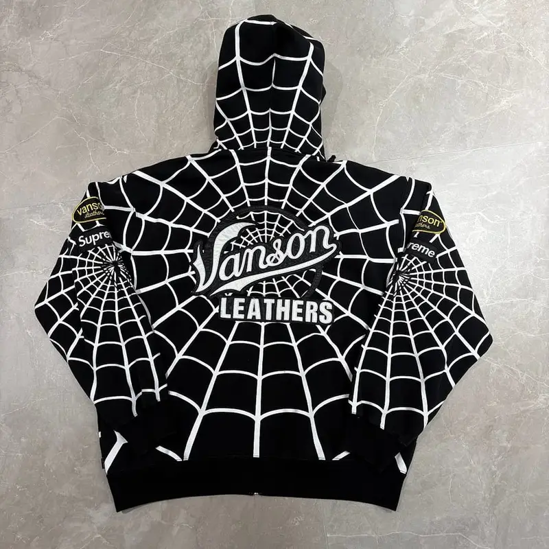 Spider Zip hoodie（Black）
