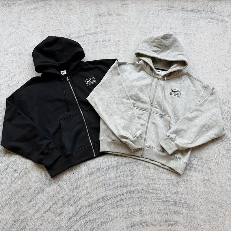 Nk x Stu zip hoodie
