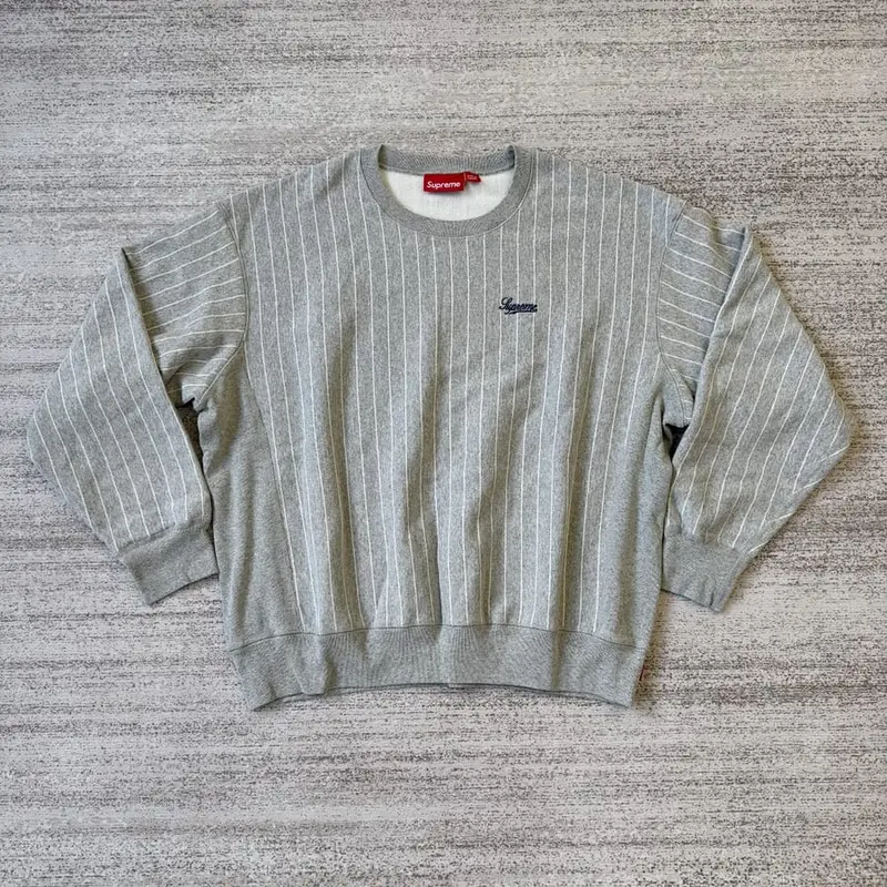 Supreme striped crew neck sweatshirt