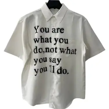 Hell System Text Short Sleeve Shirt