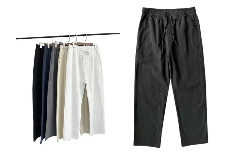 Japanese retro linen pants