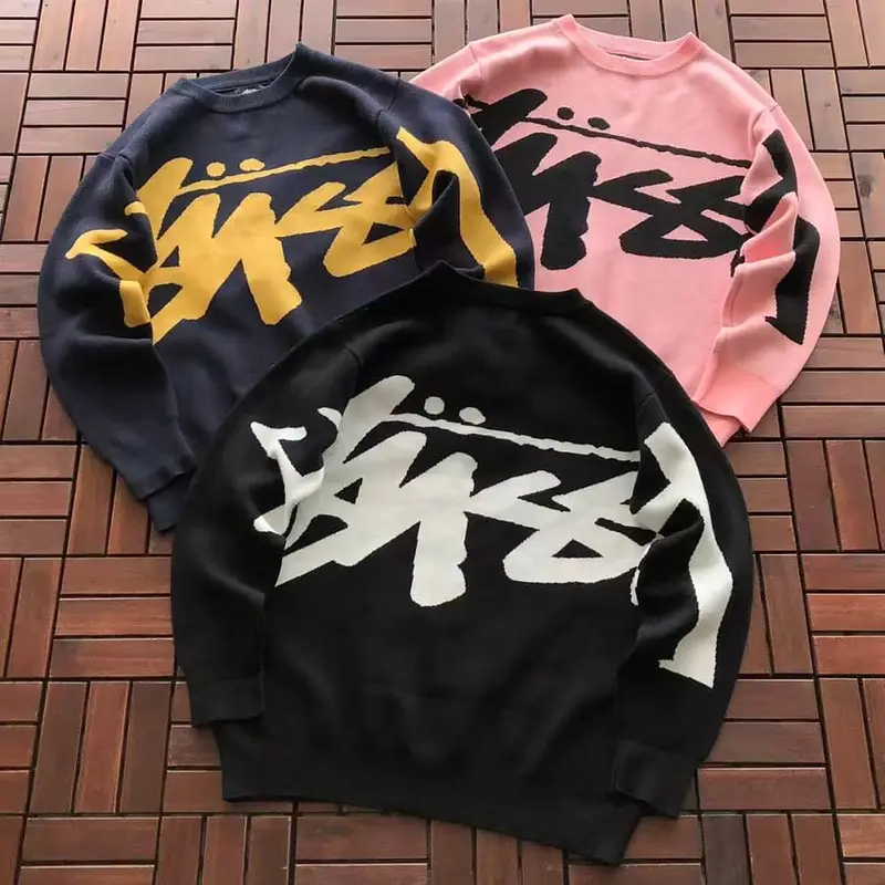 ￥~125 ST🔥S🔥Y SWEATER 77070636 (im 185CM 70KG iwear size M in the photo)