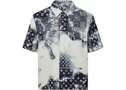 Louis Vuitton Monogram Bandana Short-Sleeved Denim Shirt