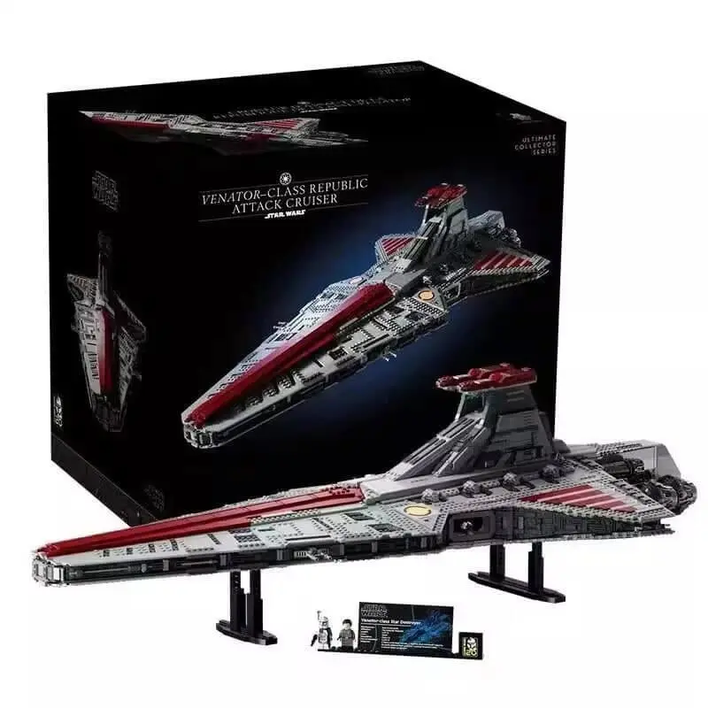 Compatible with LEGO-style building blocks: Star Wars Venator-class Cruiser