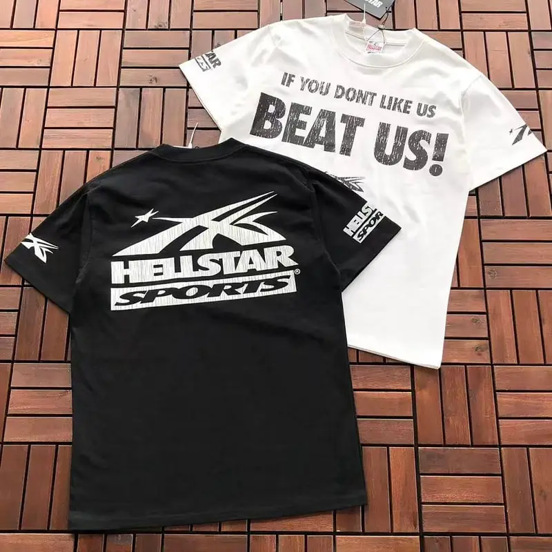 ￥~115 HELLSTAR T-SHIRT 55071714 (im 185CM 80KG iwear size M in the photo)