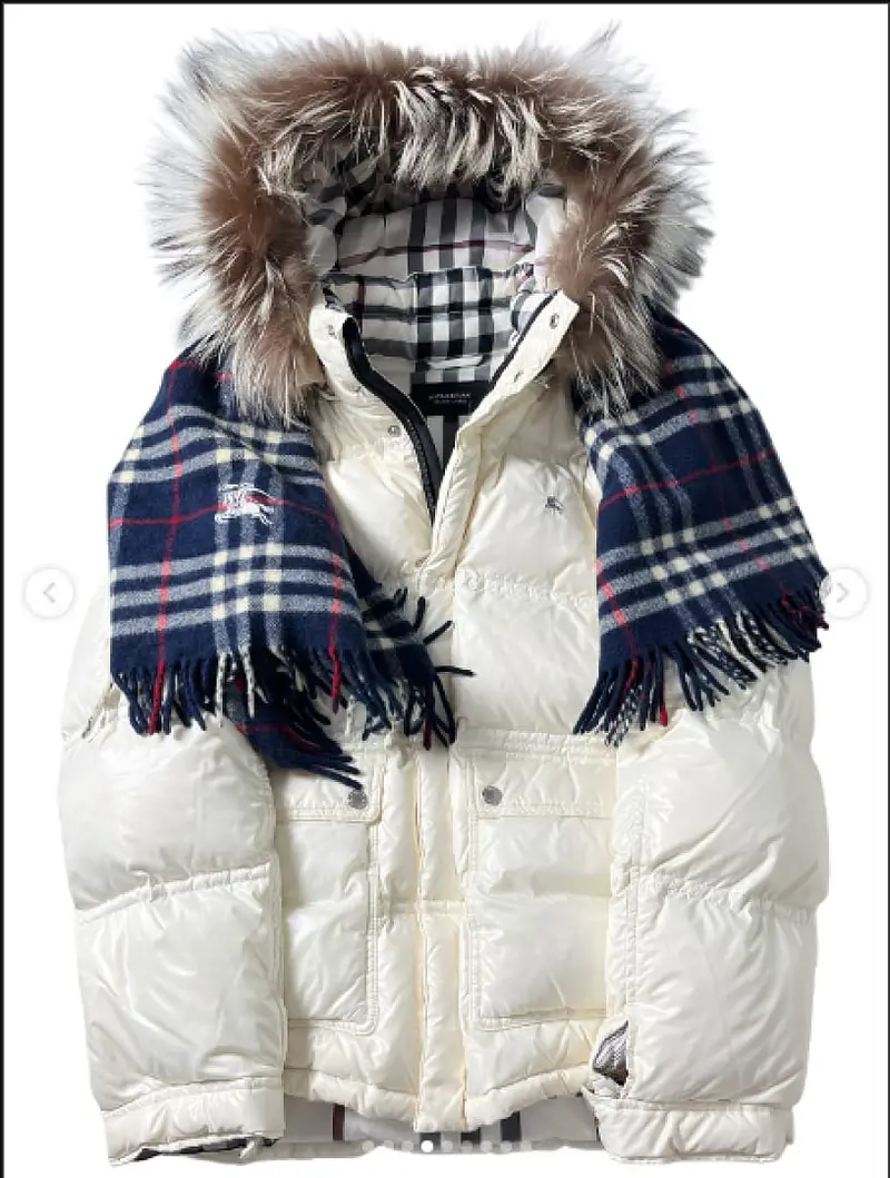 Japan Burberry Vintage Puffer - White