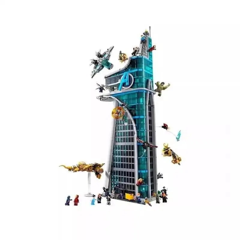 Lego-compatible “Avengers Alliance Tower” building block set ?C an assembly model and display piece for boys.