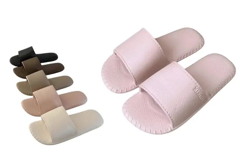 Leather slippers