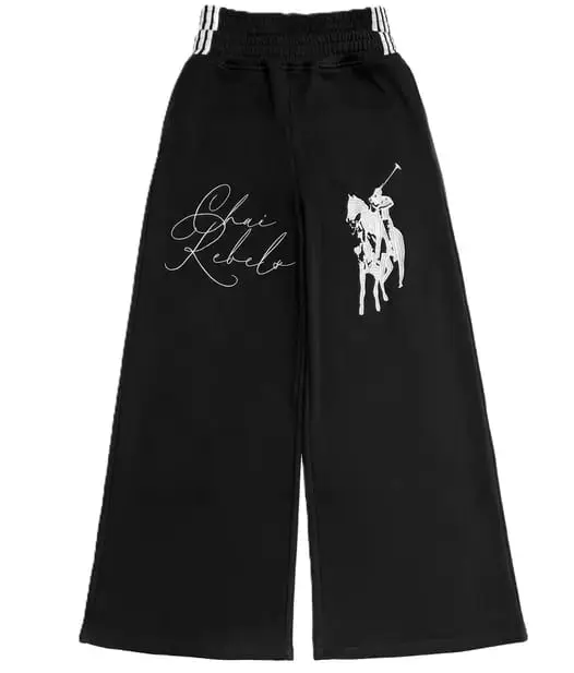 Chai Rebels Black Baggy Sweatpants