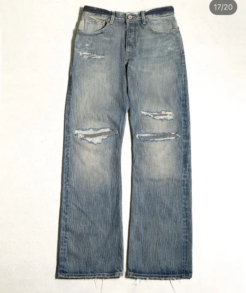 k*wo Repaired Bootcut "indigo" jeans