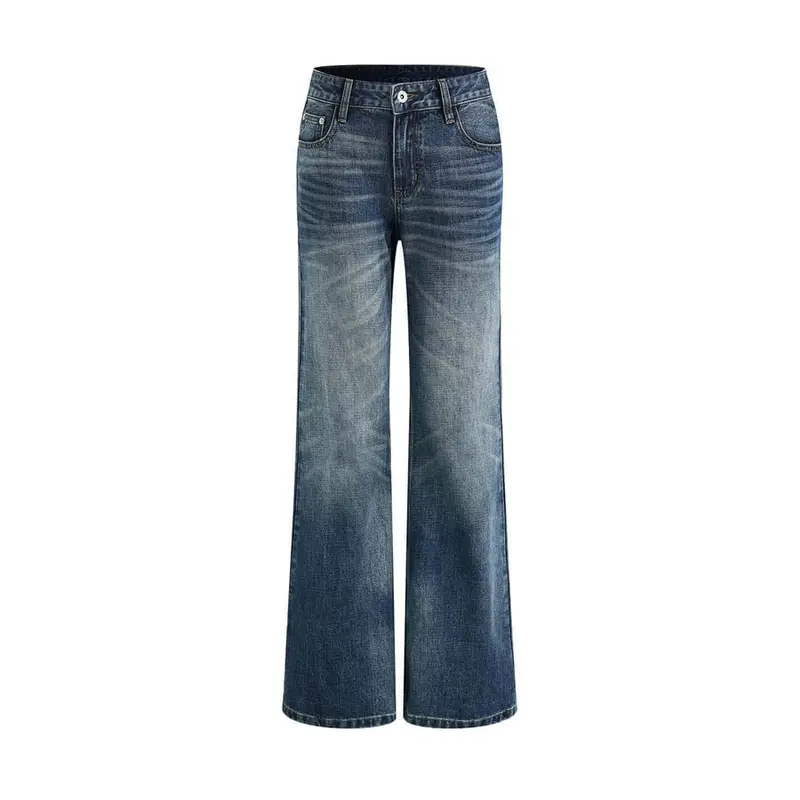 Flared floor-length jeans