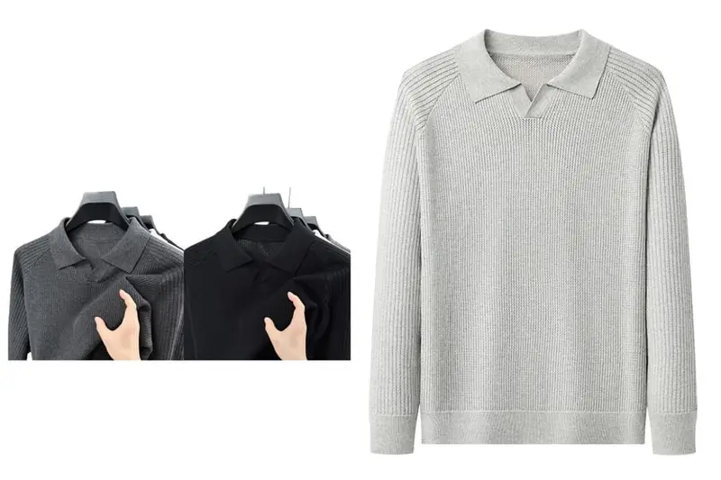 Knitted polo shirt