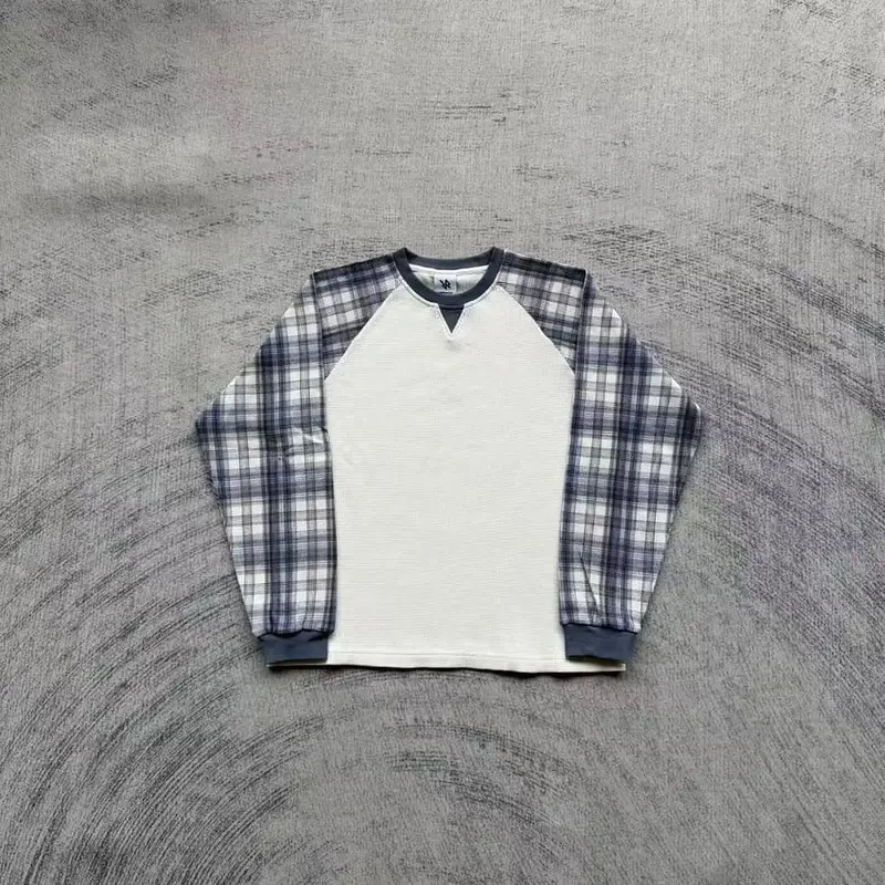 V*K WAFFLE LONG-SLEEVE - Light Blue